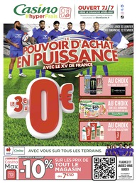 Catalogue Géant Casino avec 64 pages de promos Prospectus Géant Casino, "Le pouvoir d'achat en puissance avec le XV de France", pages, 30/01/2023 - 12/02/2023