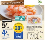 Crevettes Décortiquées et Cuites ASC - L'Atelier Poissonnerie en promo chez E.Leclerc Crevettes Décortiquées et Cuites ASC - L'Atelier Poissonnerie dans le catalogue E.Leclerc