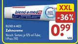Zahncreme im ALDI SÜD Prospekt Zahncreme von Blend-a-med im aktuellen ALDI SÜD Prospekt für 0,99 €
