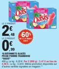 Sorbet pêche pomme framboise - OASIS en promo chez E.Leclerc Sorbet pêche pomme framboise - OASIS dans le catalogue E.Leclerc