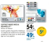 Coffret Mixed Media Aquarelle - Winsor & Newton en promo chez E.Leclerc Brest à 49,90 €