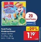 Kindersortiment im Angebot bei Netto Marken-Discount in Bautzen Kindersortiment Angebote von Ferdi Fuchs bei Netto Marken-Discount Bautzen für 1,19 €