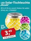 Aktuelles LED-Solar-Tischleuchte Mosaik Angebot bei Sonderpreis Baumarkt in Bielefeld ab 3,49 €