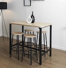 Table haute mange-debout Loka et 4 tabourets en promo chez Maxi Bazar Paris à 99,99 €