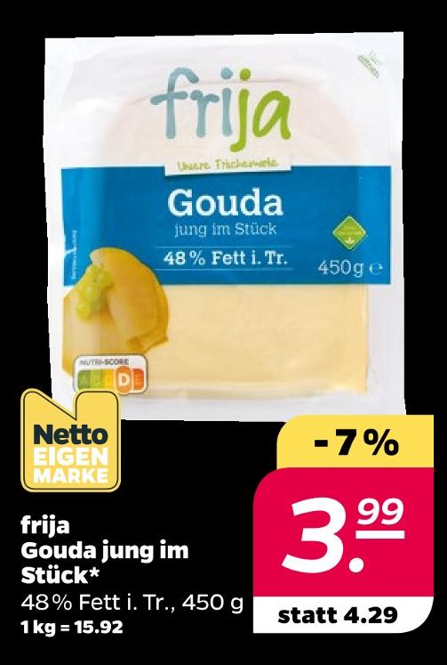 Gouda jung im Stück