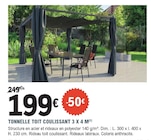 Tonnelle toit coulissant 3 x 4 m en promo chez E.Leclerc Bordeaux à 199,00 €