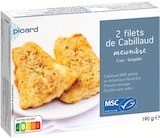2 filets de cabillaud meunière MSC - PICARD à 5,20 € dans le catalogue Picard