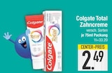 Total Zahncreme von Colgate im aktuellen EDEKA Prospekt für 2,49 €