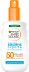 SPRAY AMBRE SOLAIRE SENSITIVE GARNIER - AMBRE SOLAIRE - Auchan Supermarché SPRAY AMBRE SOLAIRE SENSITIVE GARNIER - AMBRE SOLAIRE à 7,69 € dans le catalogue Auchan Supermarché