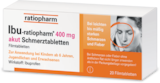 Ibu-ratiopharm 400 mg akut Schmerztabletten bei AVIE Dreikönig-Apotheke im Prospekt "" für 3,49 €