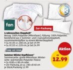 Aktuelles 4-Jahreszeiten-Steppbett Angebot bei Penny in Stuttgart ab 12,99 €