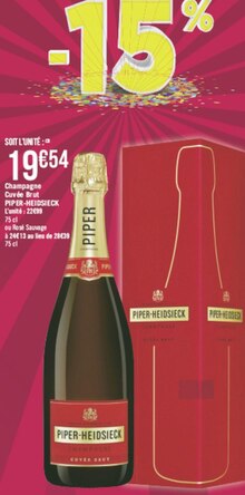 Champagne cuvée brut - Géant Casino à Grenoble Champagne cuvée brut en promo chez Géant Casino Grenoble à 19,54 €