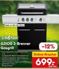 Aktuelles G310G 3-Brenner Gasgrill Angebot bei Netto Marken-Discount in Ingolstadt ab 699,00 €