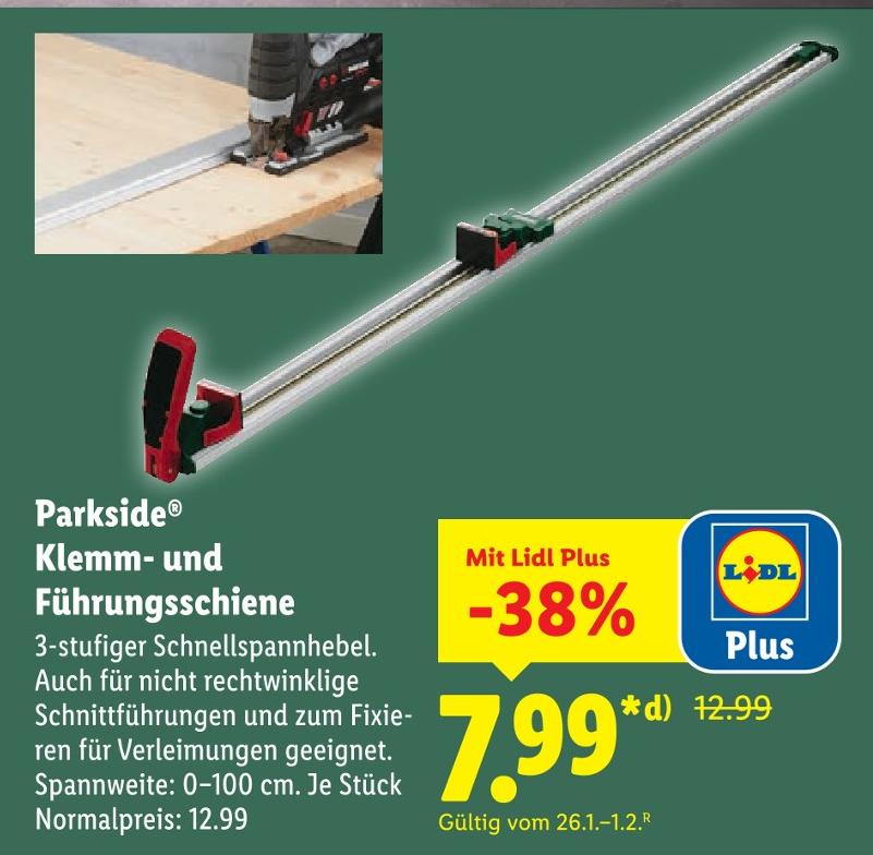 Klemm- und Führungsschiene