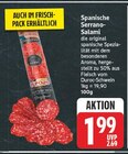 Spanische Serrano-Salami für 1,99 € bei E center im Angebot Spanische Serrano-Salami im aktuellen E center Prospekt