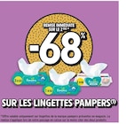 -68% remise immédiate sur le 2ème sur les lingettes PAMPERS - PAMPERS dans le catalogue Intermarché