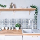 Pack de 6 crédences PVC adhésives imitation carreaux ciment Cubia bleu et gris 15 x 15 cm - D-C-Fix en promo chez Décor Discount Pack de 6 crédences PVC adhésives imitation carreaux ciment Cubia bleu et gris 15 x 15 cm - D-C-Fix dans le catalogue Décor Discount