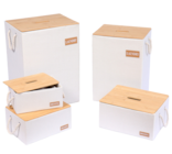 Panier avec couvercle bambou dans le catalogue Maxi Bazar