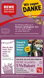 REWE Prospekt "Dein Markt" für Hannover, 30 Seiten, 03.02.2025 - 08.02.2025