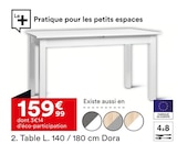 Table L. 140 / 180 cm Dora dans le catalogue But
