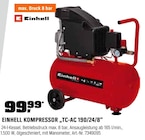 KOMPRESSOR TC-AC 190/24/8 von Einhell für 99,99 € bei OBI im Angebot KOMPRESSOR TC-AC 190/24/8 von Einhell im aktuellen OBI Prospekt