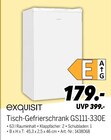Tisch-Gefrierschrank GS111-330E von exquisit für 179,00 € bei MEDIMAX im Angebot Tisch-Gefrierschrank GS111-330E von exquisit im aktuellen MEDIMAX Prospekt