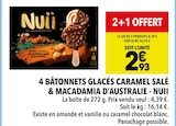 4 bâtonnets glacés caramel salé & macadamia d’Australie - Nuii en promo chez Supeco 4 bâtonnets glacés caramel salé & macadamia d’Australie - Nuii dans le catalogue Supeco
