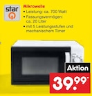 Mikrowelle im Angebot bei Netto Marken-Discount in Osnabrück Mikrowelle Angebote von star bei Netto Marken-Discount Osnabrück für 39,99 €