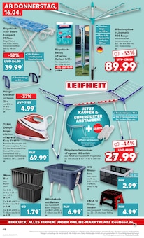 Wäscheständer im Kaufland Prospekt "Aktuelle Angebote" mit 56 Seiten (Leverkusen)