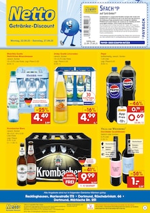Krombacher im Netto Marken-Discount Prospekt "DER ORT, AN DEM DU IMMER AUSGEZEICHNETE PREISE FINDEST." mit 2 Seiten (Dortmund)