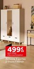 Armoire 3 portes 2 tiroirs 1 miroir en promo chez But Nancy à 499,99 €