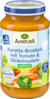 Karotte-Brokkoli mit Tomate & Dinkelnudeln von Alnatura im aktuellen budni Prospekt