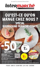 Prospectus Intermarché Hyper à Le Péage-de-Roussillon, "QU'EST-CE QU'ON MANGE CHEZ NOUS ? SPÉCIAL BOURGOGNE FRANCHE-COMTÉ", 8 pages de promos valables du 17/02/2026 au 22/02/2026