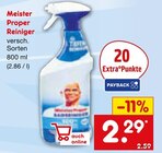 Reiniger im Angebot bei Netto Marken-Discount in Kamp-Lintfort Reiniger Angebote von Meister Proper bei Netto Marken-Discount Kamp-Lintfort für 2,29 €