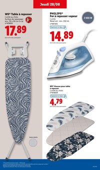 Promotion Fer Vapeur dans le prospectus Lidl, valable du 25/08/2025 au 28/08/2025 Promo Fer Vapeur dans le catalogue Lidl du moment à la page 43
