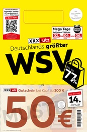 XXXLutz Möbelhäuser Prospekt: "Deutschlands größter WSV", 8 Seiten, 27.12.2024 - 14.01.2025