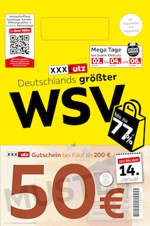 XXXLutz Möbelhäuser Aschheim Prospekt "Deutschlands größter WSV" mit 8 Seiten