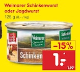 Schinkenwurst oder Jagdwurst bei Netto Marken-Discount im Kropstädt Prospekt für 1,00 €