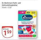 Farb- und Schmutzfangtücher im Angebot bei GLOBUS in Mannheim Farb- und Schmutzfangtücher Angebote von Dr. Beckmann bei GLOBUS Mannheim für 1,59 €