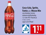 Coca-Cola, Sprite, Fanta oder Mezzo Mix Angebote bei famila Nordost Neumünster für 1,11 €