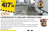 Promo Laser Rotatif FL190A avec Trépied et Mire à 417,45 € dans le catalogue Tout Faire à Saint-Nicolas-de-Macherin