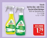 Spiritus Glas Dusche & Bad-Reiniger im Angebot bei Marktkauf in Erlangen Spiritus Glas Dusche & Bad-Reiniger Angebote von Frosch bei Marktkauf Erlangen für 1,79 €