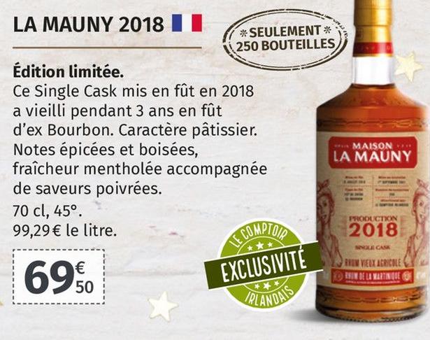 Le Comptoir Irlandais Montreuil - LA MAUNY 2018 Promo LA MAUNY 2018 dans le catalogue Le Comptoir Irlandais Noël 2021 : idées cadeaux à Montreuil