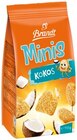 REWE - Zwieback Minis Kokos oder Zwieback Minis Schoko Vollkorn Angebot im Prospekt Zwieback Minis Kokos oder Zwieback Minis Schoko Vollkorn bei REWE im Prospekt "" für 1,39 €