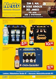 Netto Marken-Discount Prospekt für Pattensen: "ZUM 8. MAL IN SERIE HÄNDLER DES JAHRES FÜR WEIN, BIER & SPIRITUOSEN", 2 Seiten, 07.10.2024 - 12.10.2024