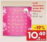 Adventskalender Mini Pralines im Angebot bei Netto Marken-Discount in Weinheim Adventskalender Mini Pralines Angebote von Lindt bei Netto Marken-Discount Weinheim für 10,49 €