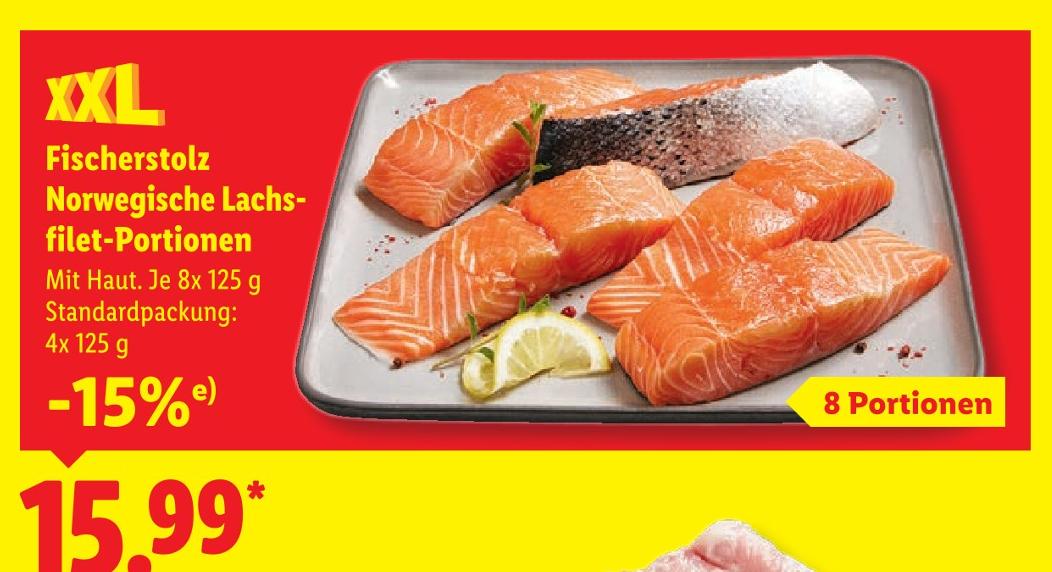 Norwegische Lachsfilet-Portionen