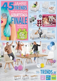 Trends Prospekt für Leverkusen mit 8 Seiten Trends Prospekt für Leverkusen: "45 Jahre Trends - Feier mit uns das große Geburtstagsfinale", 8 Seiten, 11.10.2025 - 01.11.2025