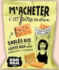 Sablés bio comté AOP et sésame - RAMDAM SOCIAL en promo chez Intermarché Super Sablés bio comté AOP et sésame - RAMDAM SOCIAL dans le catalogue Intermarché Super