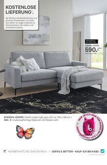 Ecksofa im Kabs Prospekt "DOPPELT SPAREN!" mit 58 Seiten (Essen)